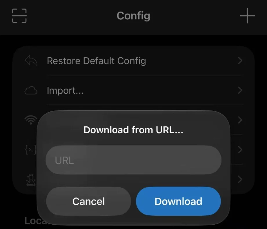 Shadowrocket：在 Config 頁從 URL 下載訂閱